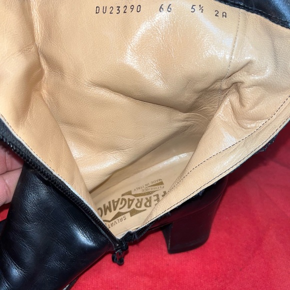 Salvatore Ferragamo Womens Leather Strappy Buckle Ankle Boots Brown Size 5.5 - Picture 6 of 9